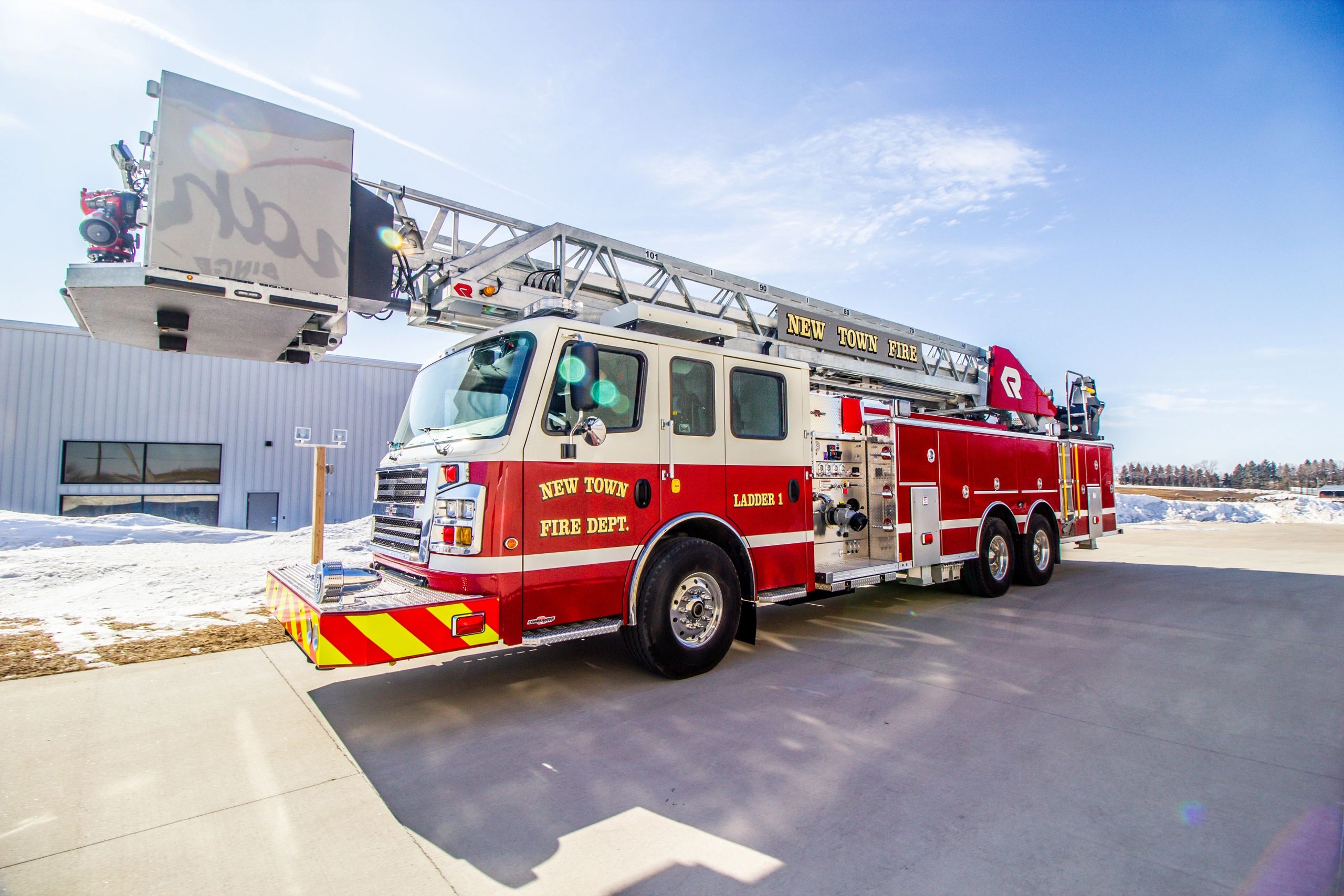 New Town, ND Fire Dept. Rosenbauer Aerial